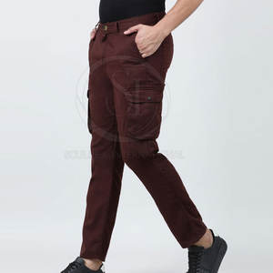 Pantalon cargo décontracté pour hommes Offre Spéciale Nouveau design avec devant plat respirant et léger Street Wear avec logo à la taille - Product Image 2