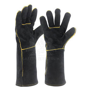 Gants de soudage en cuir respirant résistant à la chaleur de haute qualité, utilisation sportive, personnalisables, fabriqués au Pakistan, fournisseur en gros - Product Image 4