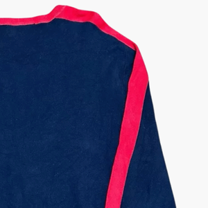 <b>Men's</b> Navy Sweatshirt With Striped Sleeves Crew Neck Cotton Balended Casual Basics Top <b>For</b> <b>Men</b> - Product Image 5