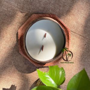 Cuenco de cáscara de coco ecológico hecho a mano de cera natural de Vietnam con muchos aromas para la decoración del hogar para Pascua - Product Image 3