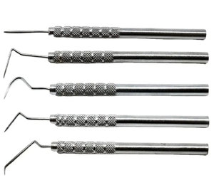 Ensemble de 5 détartreurs dentaires manuels en acier et métal pour le nettoyage hygiénique avec des instruments chirurgicaux en acier inoxydable - Product Image 3