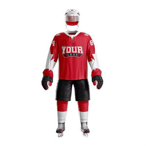 Uniformes de hockey sobre hielo directos de fábrica Servicio OEM Logotipo personalizado Tela duradera Equipo Deportes Jersey y pantalones - Product Image 6
