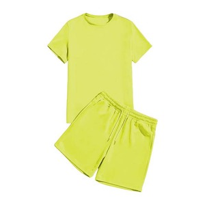 2026 Wholesale Price Custom <b>Design</b> Summer Season New Arrival Polyester Cotton Jogging Sportswear Crew Neck <b>T</b>-<b>shirt</b> & <b>Shorts</b> <b>Sets</b> - Product Image 4