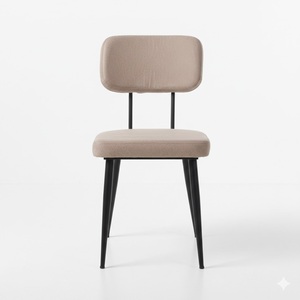 Chaise de salle à manger moderne VERONA avec assise en tissu doux et pieds en métal doré résistants, adaptée aux espaces résidentiels et commerciaux - Product Image 3