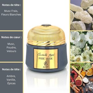 Ambientador (Bakhoor) Pure Musk 70gm de Ayat perfumes Dubai perfumes árabes bakhoor para uso doméstico - Product Image 3