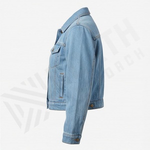 Chaqueta Vaquera Informal de Manga Larga para Mujer, Corte Regular, Lisa, Transpirable, Cómoda, Talla Adulto, Moda Femenina, Personalizable - Product Image 3