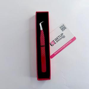 Pince à épiler pour cils GETUP BROSONS en acier inoxydable, pointe lisse, prise en main parfaite, longueur 10 mm, outils de précision, emballage en boîte, logo personnalisé - Product Image 5