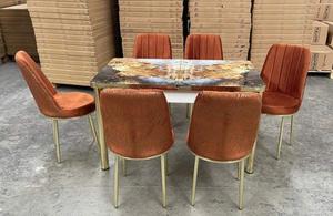 Ensembles de salle à manger modernes et convertibles de luxe, classiques et élégants, en bois et métal, pour la maison, la cuisine, l'hôtel, le restaurant, les villas et les espaces de vie - Product Image 6