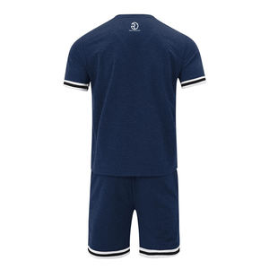 Ensemble de shorts d'été personnalisés pour hommes OEM/ODM ensemble deux pièces pour hommes ensemble de shorts d'été haut pour hommes ensemble d'été en coton biologique doux imprimé - Product Image 3