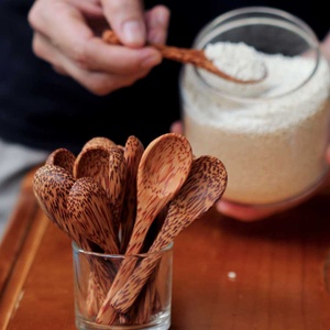 Cuillères en bois de noix de coco durables du Vietnam, parfaites pour servir, cuisiner ou offrir - Product Image 3
