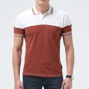 Verano 200gsm poliéster algodón barato liso en blanco logotipo personalizado impreso ropa informal Polo para hombre camiseta personalizada - Product Image 1