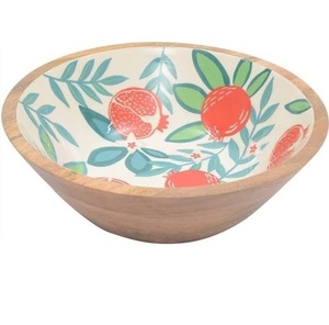 Tazón para Servir Frutas con Acabado de Esmalte Interior, Tazón de Madera Maciza para Servir Frutas, Uso en Hoteles y Restaurantes, Tazón al por Mayor - Product Image 5