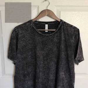 ขายส่งเสื้อยืดล้างกรดที่กําหนดเองรอบคอวางไหล่ขนาดใหญ่หนาผ้าฝ้ายหินล้างเสื้อยืดเปล่า - Product Image 5