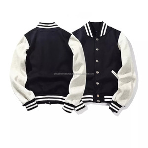 เสื้อแจ็คเก็ตวาร์ซิตี้คุณภาพสูง ปักโลโก้แบบกำหนดเอง แพทช์เชนิลล์ ปิดด้วยซิป เป็นมิตรกับสิ่งแวดล้อม กันลม ทรงยาวสำหรับฤดูหนาว - Product Image 1