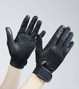 Gants d'équitation professionnels d'hiver en cuir ultra respirant, antidérapants, à doigts complets, avec fermeture à cordon, personnalisables - Product Image 4