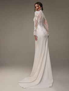 Robe de soirée élégante à paillettes blanches et perlées pour femmes Dîner en satin Robe de soirée de luxe Robe de soirée pour femmes pour la fête - Product Image 6