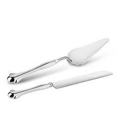 Juego de espátulas clásicas de acero inoxidable con mango de nácar, estilo atemporal para cortar pasteles y servir postres - Product Image 6