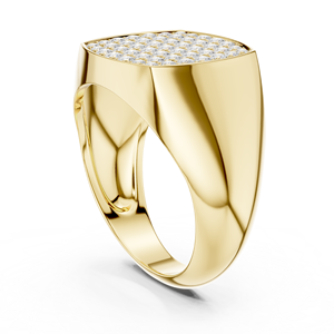 Vente en gros de bagues en or jaune 18 carats plaqué diamant, styles de bijoux pour cérémonie de remise de diplôme, anniversaire, fiançailles, fabricant sur mesure - Product Image 6