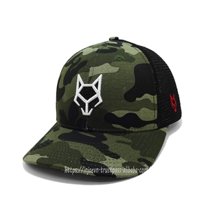 Tela de camuflaje en stock, sombreros de camionero, logotipo personalizado, sombreros de camuflaje de impresión personalizada OEM, gorras de camionero precurvadas para hombre - Product Image 2