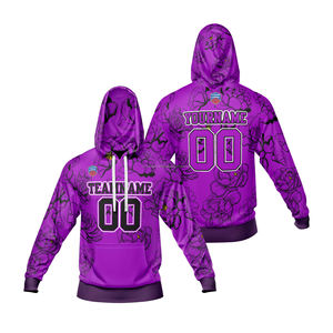 Sudadera con Capucha de Felpa 100% Poliéster Gruesa con Logotipo Personalizado, Impresión por Sublimación Completa, Talla Grande, Unisex - Product Image 1