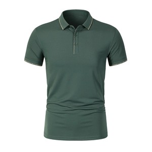 100% algodón orgánico para hombres personalizados para Polos camiseta bordada de verano ropa informal transpirable de alta calidad logotipo personalizado - Product Image 1