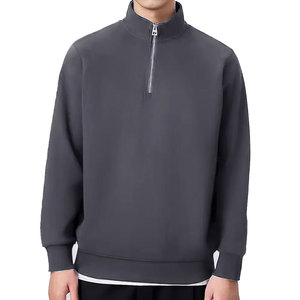 Sudaderas transpirables con media cremallera Ropa de calle Precio barato Venta caliente Básicos Algodón Mezclado Nueva moda Sudaderas con media cremallera Hombres - Product Image 2