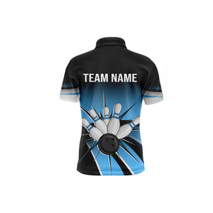New Sublimation Print Custom Design 100% Polyester Solid <b>Bowling</b> for Shirt Quick Dry Breathable Short Sleeve Jersey - Product Image 2