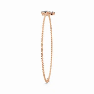 Radiance of 3 Stones Lab Grown Diamond Bracelet 0.785 Carats 3 Stones 9k 14k 18k Yellow <b>Rose</b> White <b>Gold</b> Luxury Trio Jewelry - Product Image 2