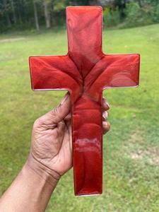Croix d'église en résine époxy découpée avec des bords lisses et des couleurs vibrantes, de haute qualité - Product Image 2