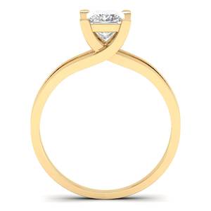 Anillo de Compromiso Solitario de Plata de Ley 925 de Alta Calidad REYES, Corte Princesa, Moissanita de 0.75 Quilates, Precio de Fábrica al por Mayor - Product Image 4