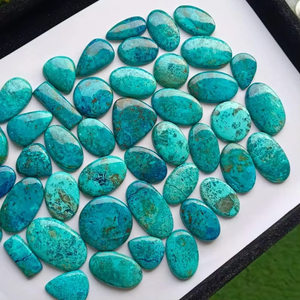 Lot de cabochons en shattuckite azurite en gros, pierres précieuses minérales naturelles, pierres précieuses polies, pierres précieuses en vrac, combinaison de shattuckite azurite - Product Image 3