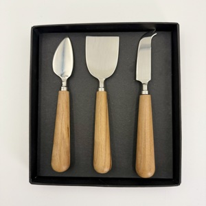 Nuevo Producto en Oferta, Juego de 3 Cuchillos para Queso de Acero Inoxidable con Mango de Madera, Fabricados por R B Overseas a Bajo Precio - Product Image 6