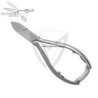 Pince à cuticules en acier inoxydable avec lame latérale, pour manucure et pédicure, éliminateur de peaux mortes, pour ongles d'orteils, robuste et à lame large