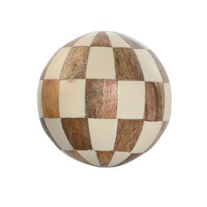 Boule décorative en résine incrustée de couleur marron antique, design antique, ensemble de boules en os incrustées de qualité supérieure, taille et trou personnalisés, décoration intérieure - Product Image 5