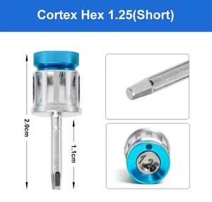 UL Amin ไขควงหัวหกเหลี่ยมแบบแมนนวล, ไขควงฝังแกน1.25สั้นประแจวงล้อแรงบิดสียาว - Product Image 2