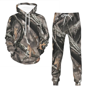 Sweat-shirt à capuche et pantalon de jogging athlétique deux pièces pour hommes de haute qualité - Product Image 5