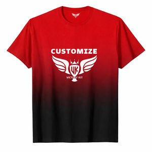 T-shirt à dégradé personnalisé, logo personnalisé, t-shirt bicolore et ombré, streetwear unisexe, impression personnalisée - Product Image 3