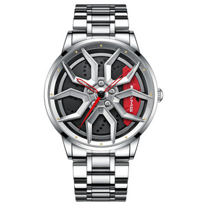 Original 3D oficial no Gyro Rim reloj de alta calidad al por mayor rueda relojes de cuarzo impermeable muñeca coche rueda reloj - Product Image 3