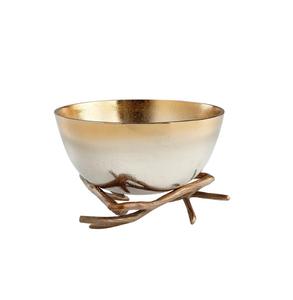 Bols de service alimentaire décoratifs en métal personnalisés, design unique, écologiques, aspect élégant, vaisselle de luxe, vente en gros - Product Image 1