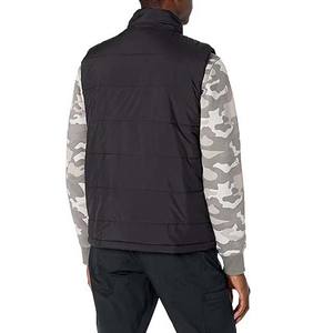 Veste pour homme écologique, tendance, service OEM ODM, couleur noire avec poche, polyester imperméable, col montant - Product Image 2