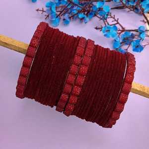 Bracelet de mariage indien en cristal fournisseur ensemble de bracelets de mariée en métal finition mate unie bijoux de mode indiens pour femmes - Product Image 2