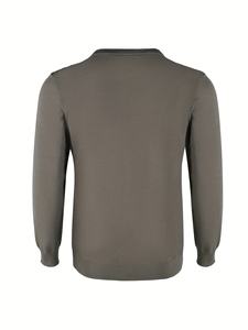 Suéter de Punto para Hombre, Estilo Y2K, Cuello en V, Manga Larga, Jacquard a Cuadros, Decoración con Logotipo, para Otoño e Invierno - Product Image 5