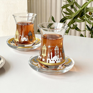 Juego de Tazas de Té Ramadán Kareem, Juego de Tazas de Té y Tetera de Estilo Árabe, Juego de Vasos Festivos - Product Image 4