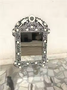 Espejo de Pared con Incrustaciones de Hueso de Diseño Moderno, Espejo de Alta Calidad para Decoración del Hogar - Product Image 5