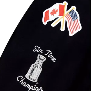 Boston Bruins OVO x NL Noir Full-Snap Varsity Jacket NOUVEAU - Product Image 3