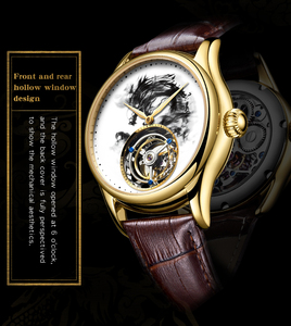 Reloj Mecánico Automático Tourbillon 7011 de Diseño Clásico para Hombre, Reloj de Lujo Certificado por el Fabricante - Product Image 5