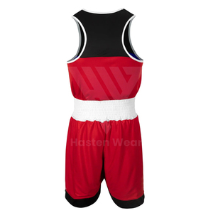 Uniforme de Boxeo Transpirable y Absorbente de Humedad para Hombre, Uniforme de Boxeo Negro con Rojo de Secado Rápido - Product Image 2