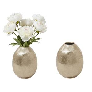 Juego de 2 Jarrones de Flores de Metal Martillado con Acabado Dorado, Hechos a Mano, Decoración Moderna para Mesa de Salón, Precio de Fábrica - Product Image 3