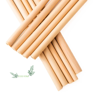 Pajitas de bambú personalizadas ecológicas, diseño natural Eco2go Vietnam con logotipo y tamaño para bebidas de fiesta - Product Image 1