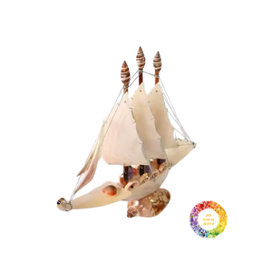 ลดกระหน่ำ! เรือเปลือกหอยที่ได้แรงบันดาลใจจากธรรมชาติ | ของตกแต่งชายหาดสุดพิเศษ | งานฝีมือแนวมหาสมุทรเพื่อสิ่งแวดล้อม - Product Image 2